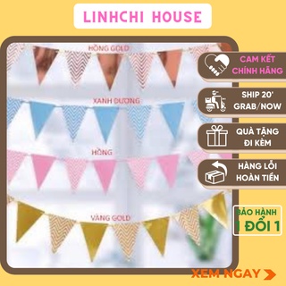 Dây trang trí tam giác sinh nhật, kỷ yếu 💖𝑭𝑹𝑬𝑬𝑺𝑯𝑰𝑷💖 Dây tam giác trang trí nhiều màu- Linhchi House