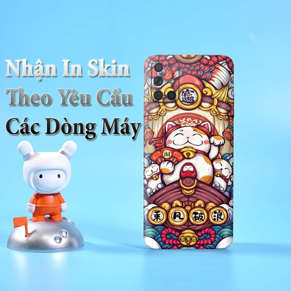 Miếng Dán Skin Điện Thoại In Hình Mèo Thần Tài 2 Cho Ip 6/ 7/ 8/ X/ XS/ 11/ 11 Pro Max Và Các Dòng Máy Android