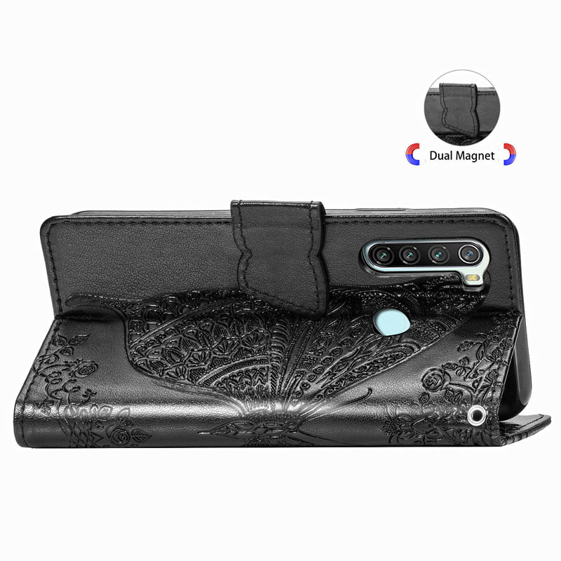 BUTTERFLY Bao Da Đựng Điện Thoại Kiểu Ví Có Nắp Gập Nam Châm In Hình Bướm Cho Xiaomi Redmi K30 Pro Zoom Note 9 Max 8t 8 7 6 5