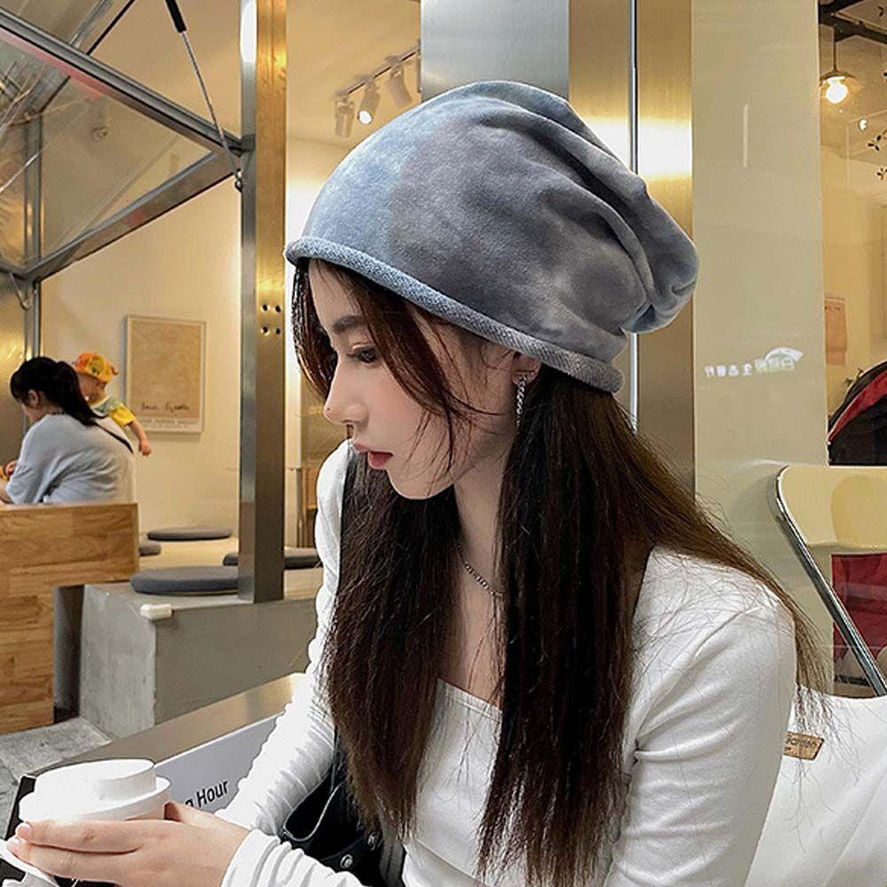 QQMALL Mũ Beanie Phong Cách Retro Mùa Thu Đông Cho Nam Nữ