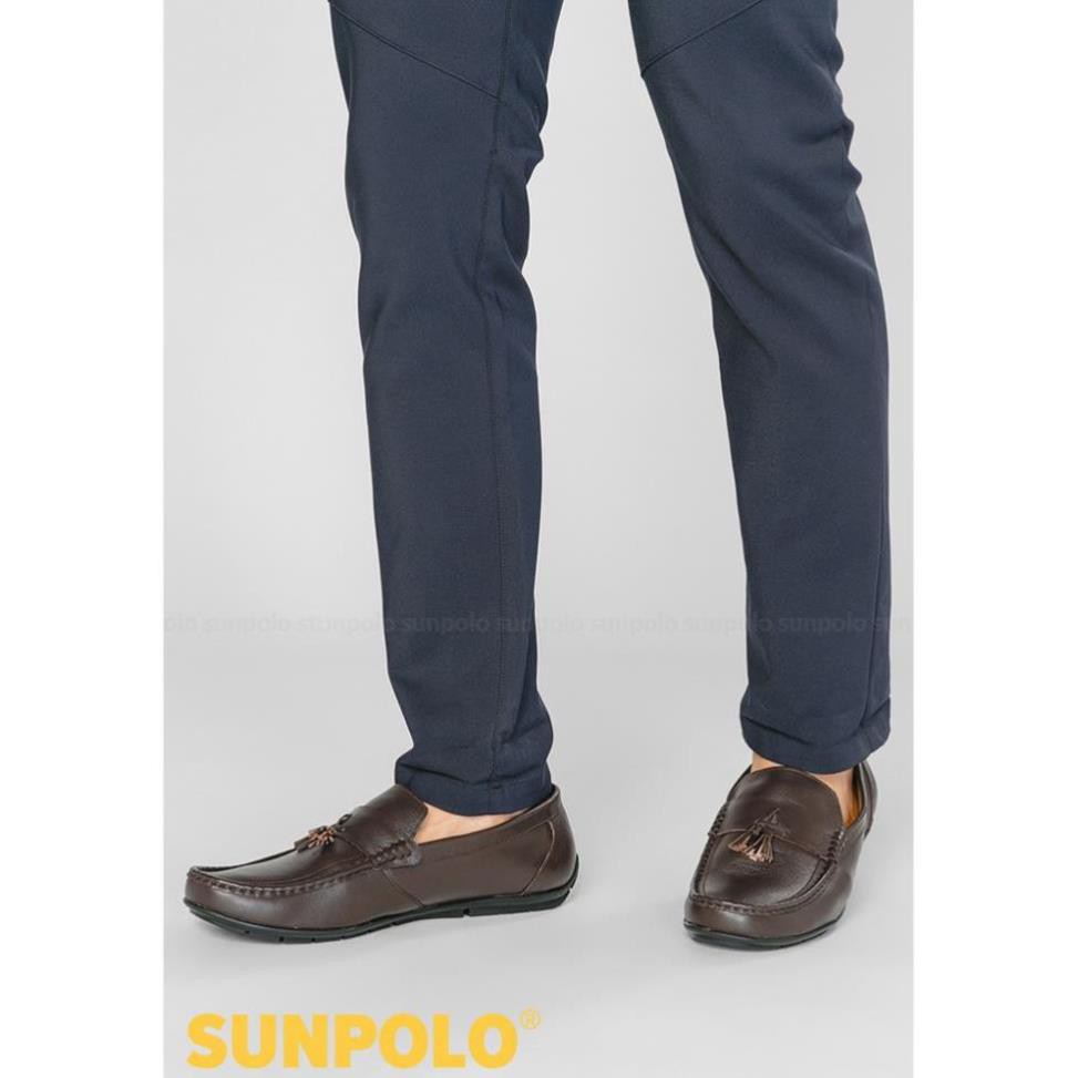 [Sale 3/3]Giày Lười Nam Da Bò SUNPOLO Đen Nâu Xanh Navy - SUKT2581DNX -x13