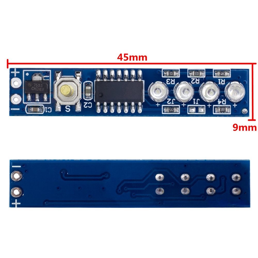 Bảng Hiển Thị Mức Độ Pin Lithium 1S/2S/3S/4S Cho Pin 18650