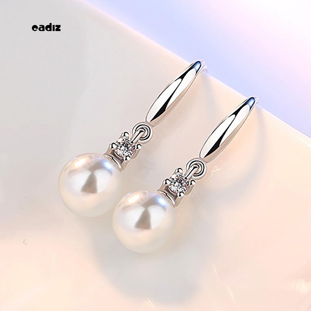 Khuyên tai chuỗi đính hạt giả ngọc trai