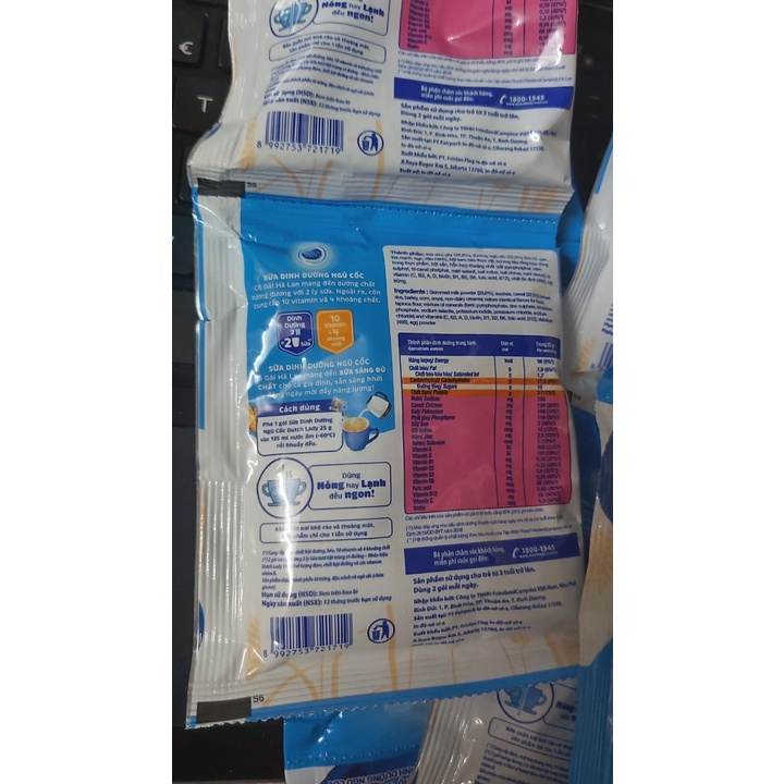 Sữa dinh dưỡng ngũ cốc Dutch Lady 25gr
