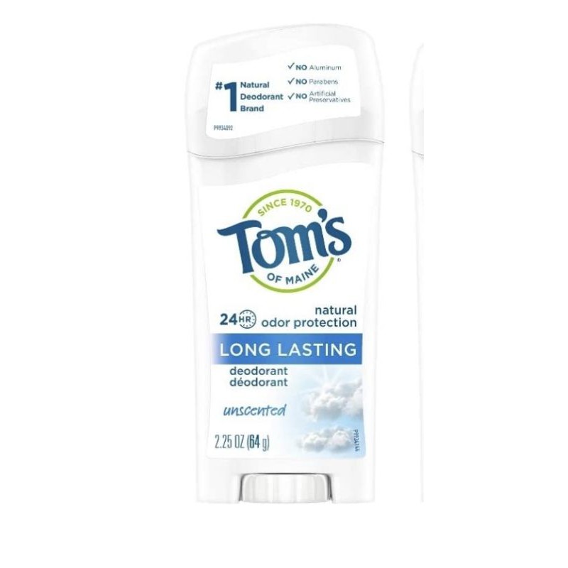 Lăn sáp không mùi unisex Tom's of Maine Long-Lasting Aluminum-Free Natural Deodorant 64g (Mỹ)