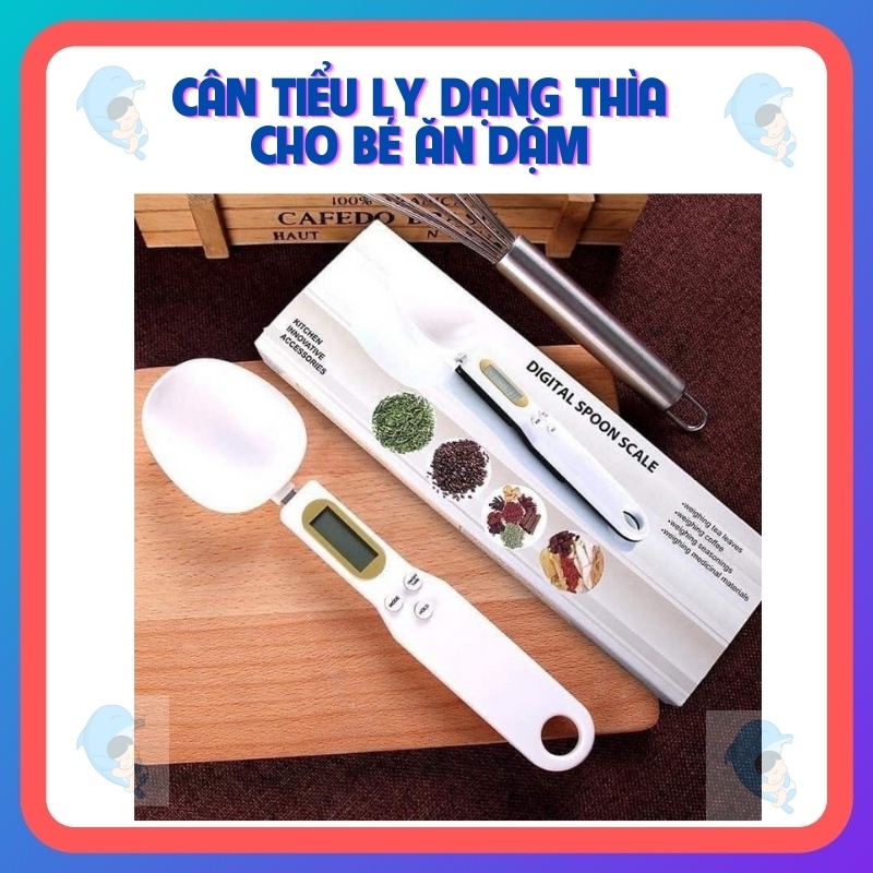 Cân tiểu ly điện tử dạng thìa/muỗng dùng để cân đo gia vị thức ăn dặm cho bé tiêu chuẩn 500/0,1g