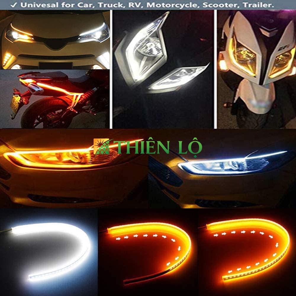 Dây đèn led dẻo đèn mí lắp xi nhan demi nháy đuổi AUDI cho xe máy ô tô 12V DC siêu sáng chống nước cao cấp của Thiên Lộ