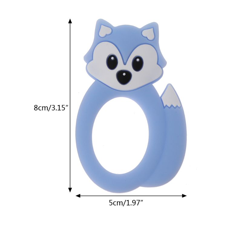 Đồ Chơi Gặm Nướu Hình Cáo Bằng Silicone DIY Dành Cho Trẻ Em