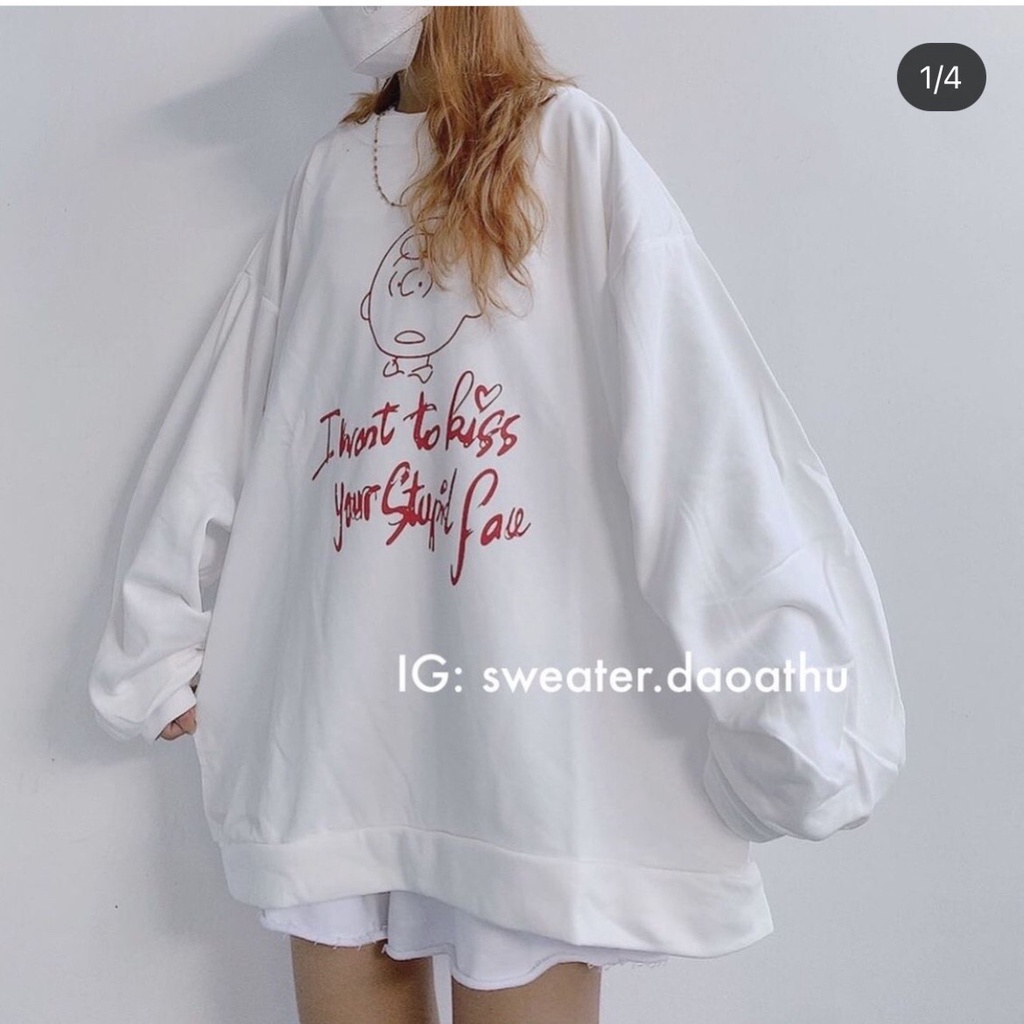 [Có Video + Ảnh Thật] Áo Sweater Cậu Bé To Kiss Qindi Store MS 704