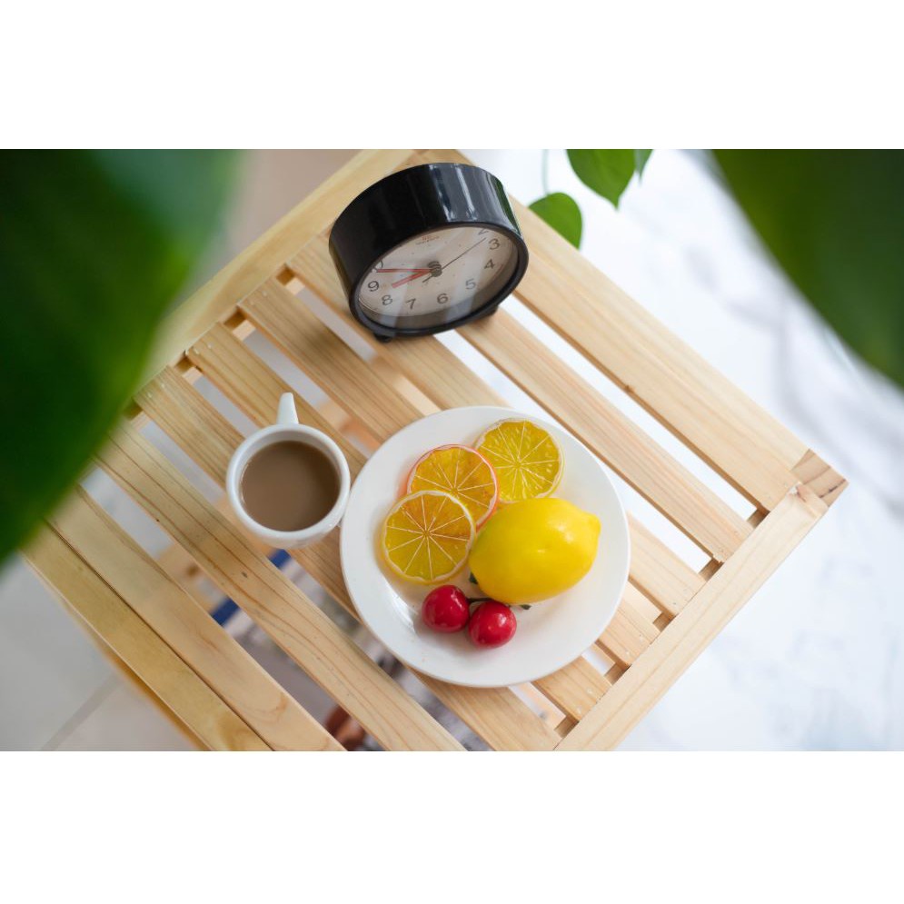 KỆ GỖ VUÔNG 2 TẦNG- MẶT VỈ