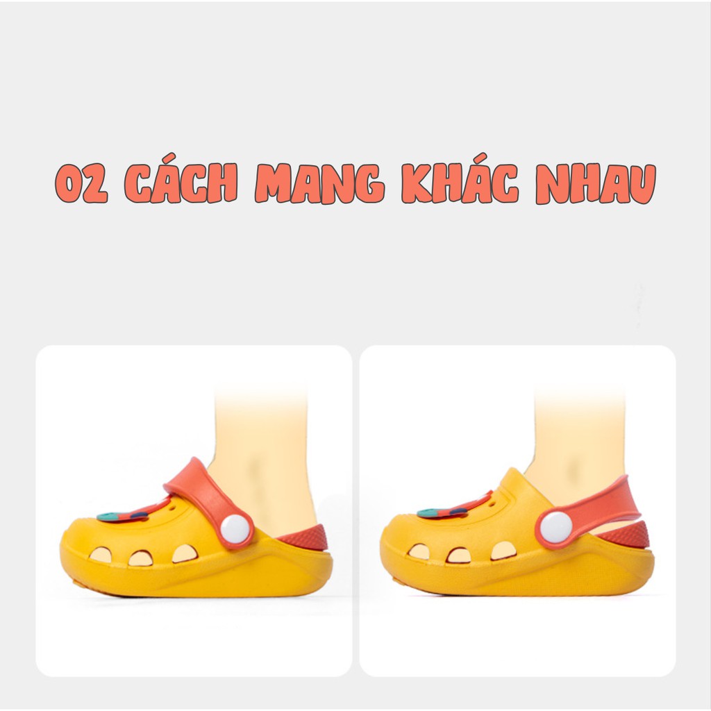 Dép sục siêu nhẹ cho bé 1-3 tuổi sticker cute trơn trượt độ bám cực tốt chất liệu mềm mịn an toàn Hàng chuẩn chất lượng