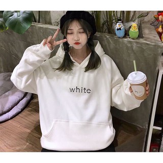 Áo hoodie trắng unisex_hd0011