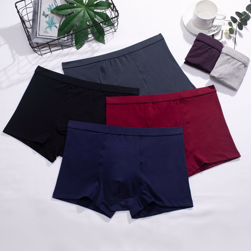 Quần Lót Boxer Màu Trơn Dáng Rộng Quyến Rũ Thời Trang Cho Nam Giới