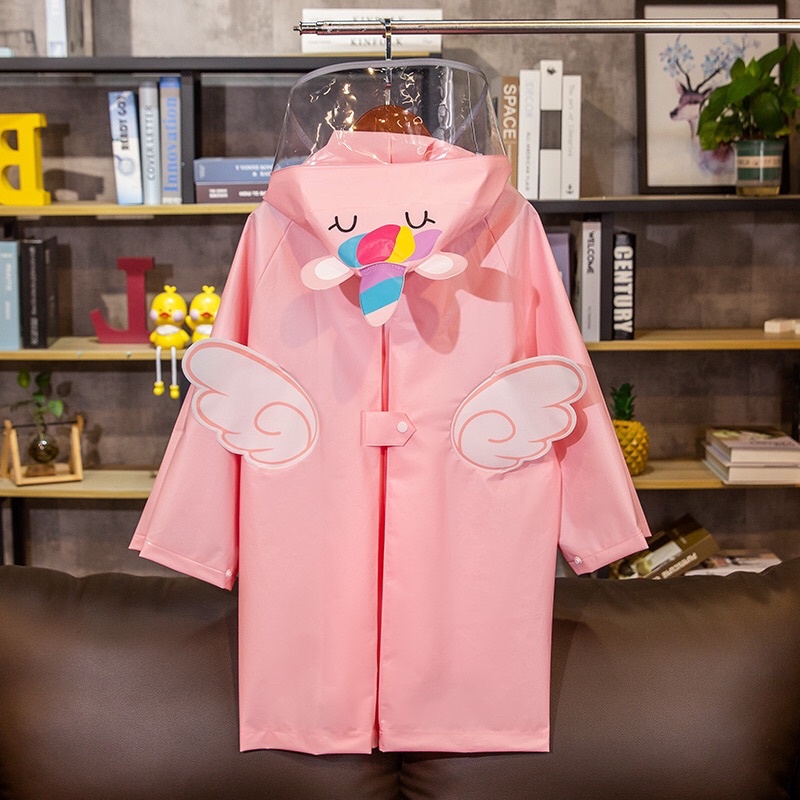 Áo mưa Unicorn, vịt con và khủng long đáng yêu dáng dài cho bé đi học mầm non