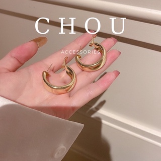 Bông Tai Tròn Bản To | CHOU ACCESSORIES |