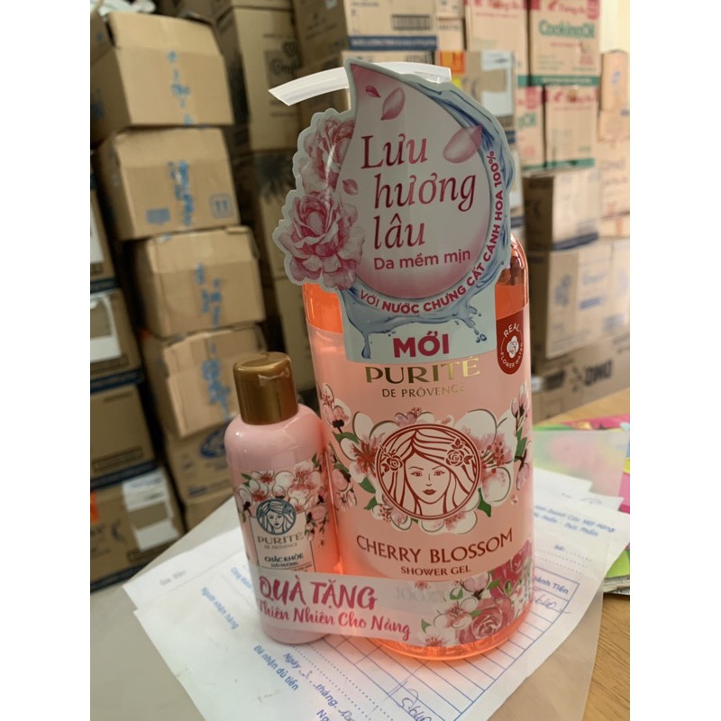 Sữa Tắm Mềm Mịn PURITE Hoa Anh Đào Chai 850ml