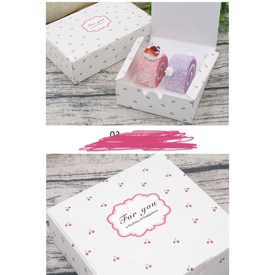 Hộp 4 bánh trung thu 50gr hộp bìa quà tặng-nhiều mẫu