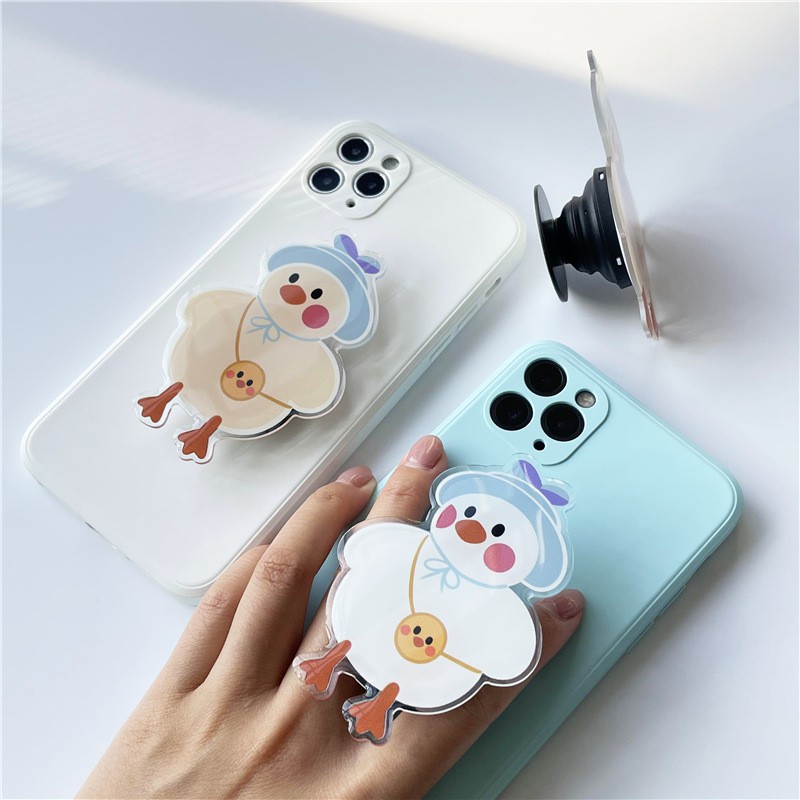Giá đỡ dán ốp điện thoại Chống điện thoại popsocket hình vịt đeo balo siêu xinh