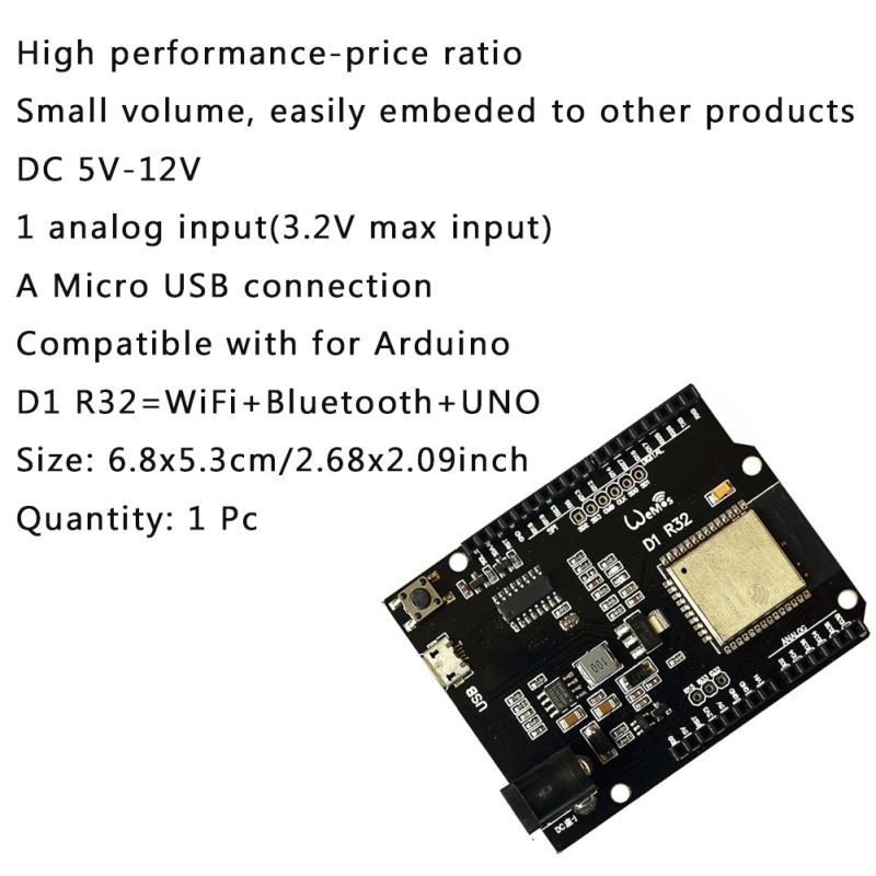 Bảng Mạch Phát Triển Wifi Không Dây Tao3C Esp32 Cho Arduino Uno R3 D1 R32 Wifi Ch340 4m One Tao3C