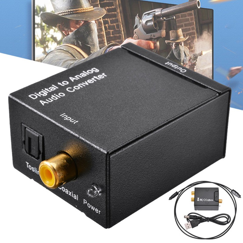 Bộ chuyển đổi âm thanh kỹ thuật số cáp quang Toslink đồng trục sang Analog RCA