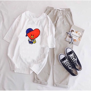 (Tặng ảnh BTS)Sét BTS BT21 SHOOKY quần kaki(có ảnh thật)