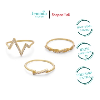 Set nhẫn bạc nữ jemmia so cool - jm4354