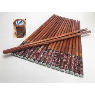 Bộ 10 đôi đũa ăn Gỗ Cẩm Lai khảm trai mỹ nghệ cao cấp tặng 1 hộp đựng tăm khảm trai mỹ nghệ