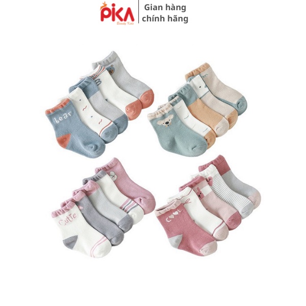 Tất cho bé trai, bé gái PIKA KIDS mềm mịn cho bé từ 0-5 tuổi