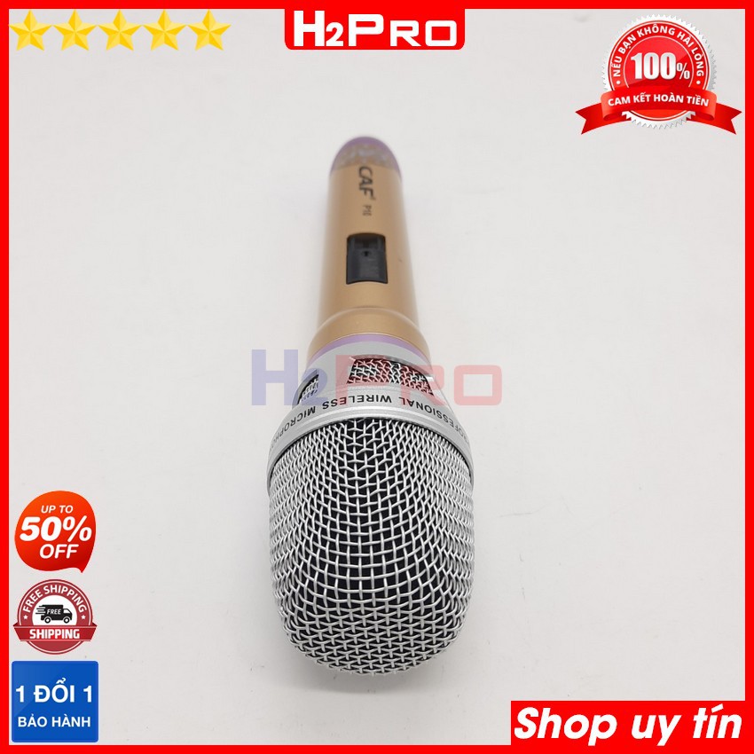 Micro karaoke có dây cao cấp CAF P10 H2Pro Chính hãng hát hay chống hú không bị tạp âm, micro karaoke cao cấp dây dài 6m