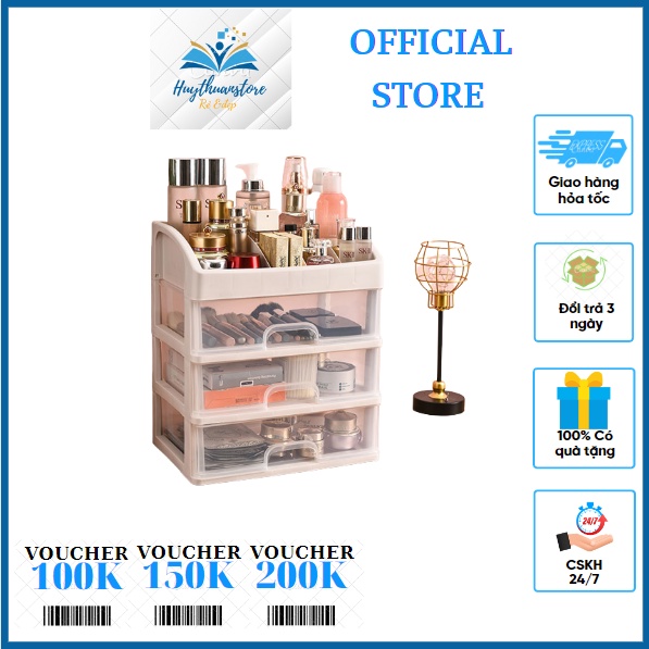 Kệ Tủ Đựng Mỹ Phẩm Đồ Trang Điểm Mini Trong Suốt 4 Tầng Tashuan TS-5338 - đồ dùng đựng đồ đa năng gia đình