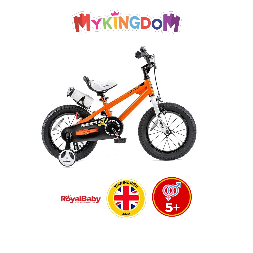 Xe Đạp Trẻ Em, RoyalBaby Freestyle 16&quot;, Màu Cam, Bé Từ 4-7 Tuổi RB16B-6-OR