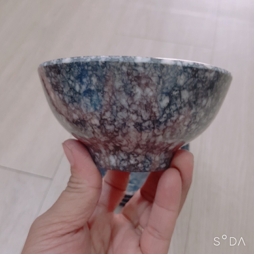 Chén cơm nhựa melamine CO11 màu vân đá đen sang trọng -Cao Cấp