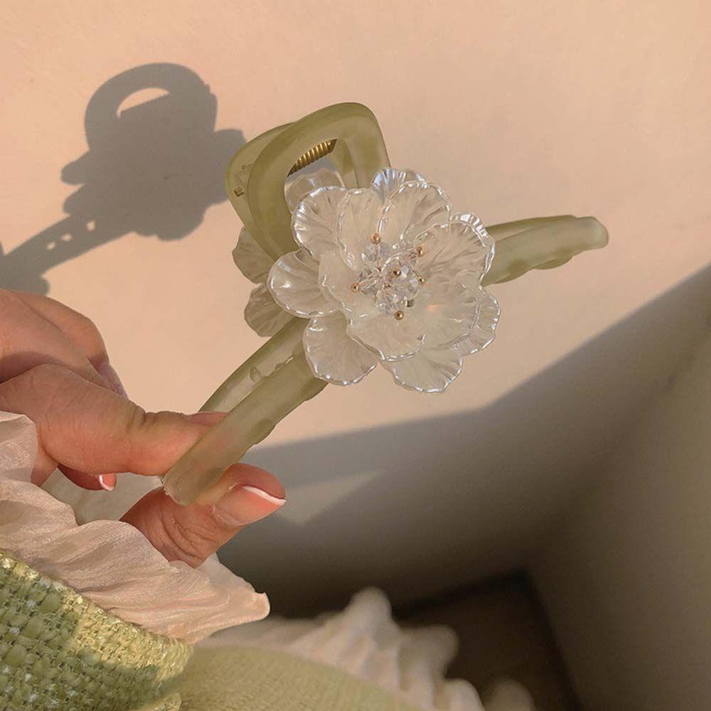 IVORY Kẹp Tóc Càng Cua Hình Cá Mập Bằng Acrylic Kiểu Retro Nhật Hàn Dễ Thương