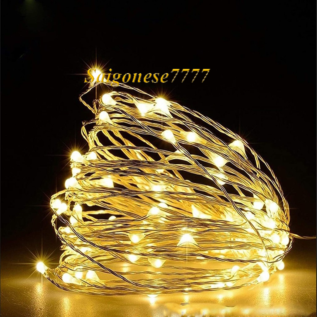 Combo Khung Hình Lưới Sắt+ Đèn Led Xài Pin Dài 3M 30 Bóng Đèn Đom Đóm Kẹp Hình Nghệ Thuật Trang Trí Decor