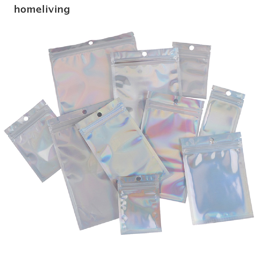 Bộ 10 Túi Zip Bằng Lá Nhôm Trong Suốt Đựng Trang Sức