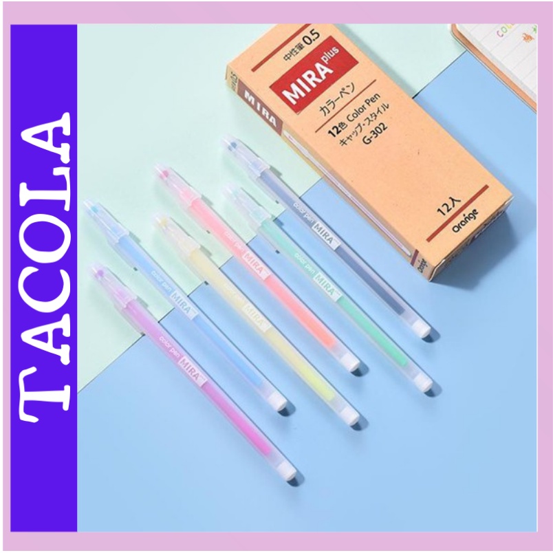 Bút mực gel Mira cute, bút viết calligraphy ngòi 0.5mm nhiều màu dễ thương BM01