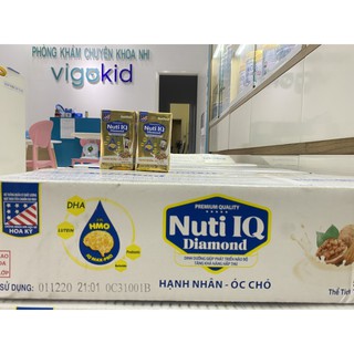 [GIẢM GIÁ 50%] THÙNG 48 HỘP SỮA CÔNG THỨC PHA SẴN NUTI IQ DIAMOND HẠNH NHÂN ÓC CHÓ CHO BÉ TRÊN 1 TUỔI - HỘP 110ML