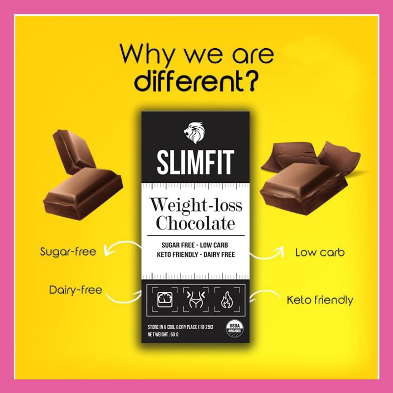 Socola Giảm Cân - Đốt Mỡ SLIMFIT thanh 50g - Khắc tinh mỡ thừa