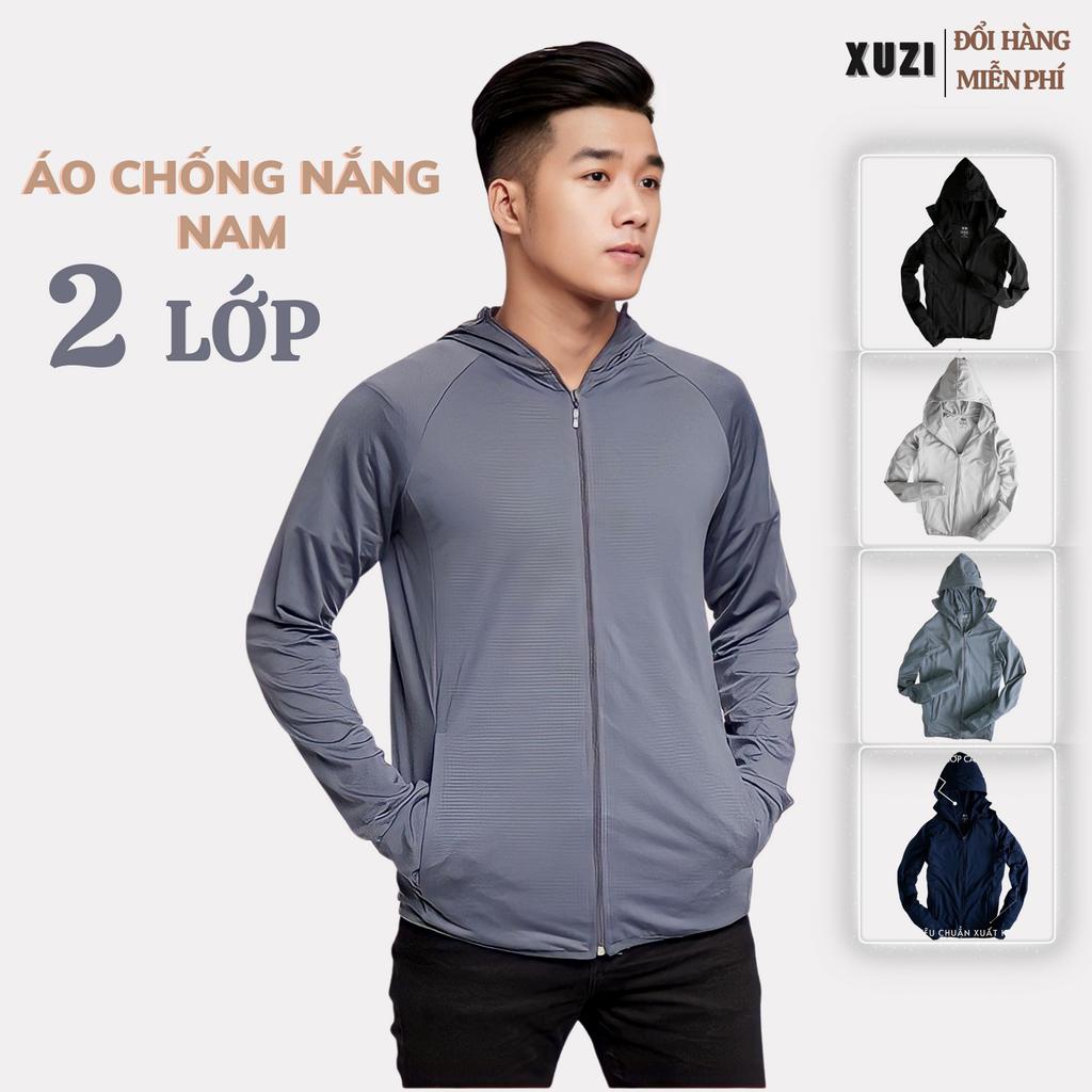 Áo chống nắng nam 2 lớp , áo khoác chống nắng nam vải thông hơi kim cương cao cấp áo đi nắng bảo vệ làn da chắn tia UV.