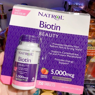 Kẹo ngậm biotin natrol hàng usa