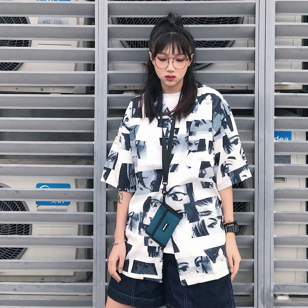 Áo sơ mi tay lỡ nam nữ form rộng ĐÔI MẮT Unisex | BigBuy360 - bigbuy360.vn