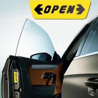 [ẢNH THẬT]💥Bộ 4 Miếng Dán Phản Quang “OPEN”💥 gắn cửa xe ô tô