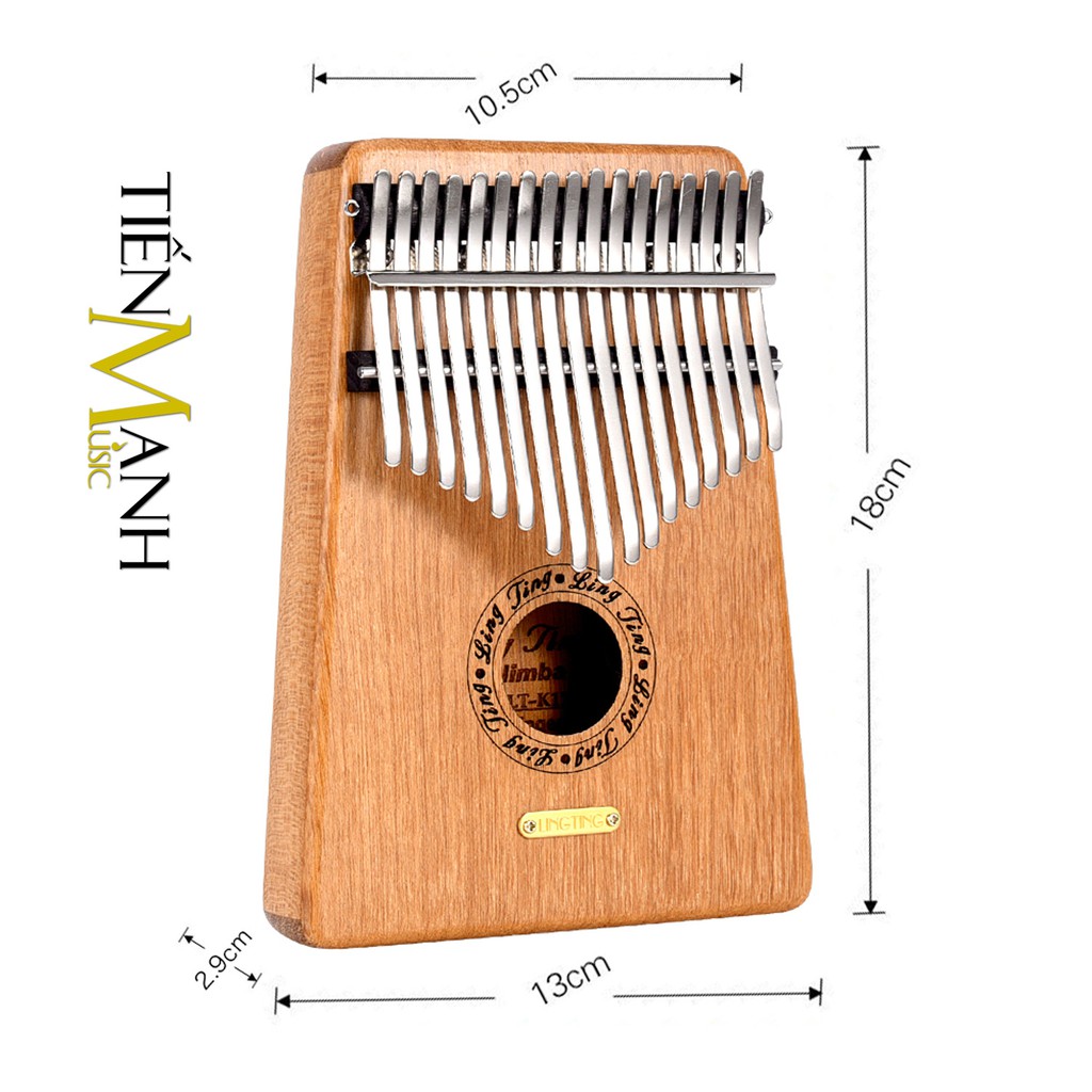 Đàn Kalimba LingTing 17 Phím K17G (Gỗ Đàn Hương LT-K17G) - Full Phụ Kiện