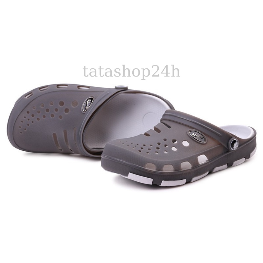 Dép Cross Unisex sục nhựa mềm đi mưa bít mũi tatashop24h