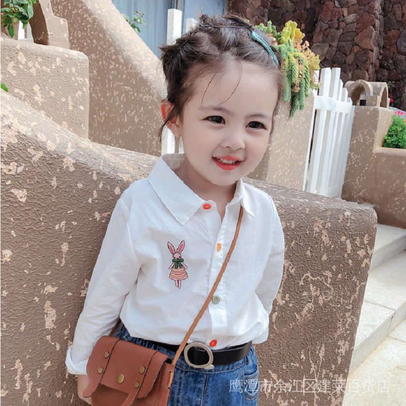 Áo Sơ Mi Thêu Nút Màu Sắc Phong Cách Mới Mùa Thu 22 Tuổi Daigou 3-8 Tuổi WE1H