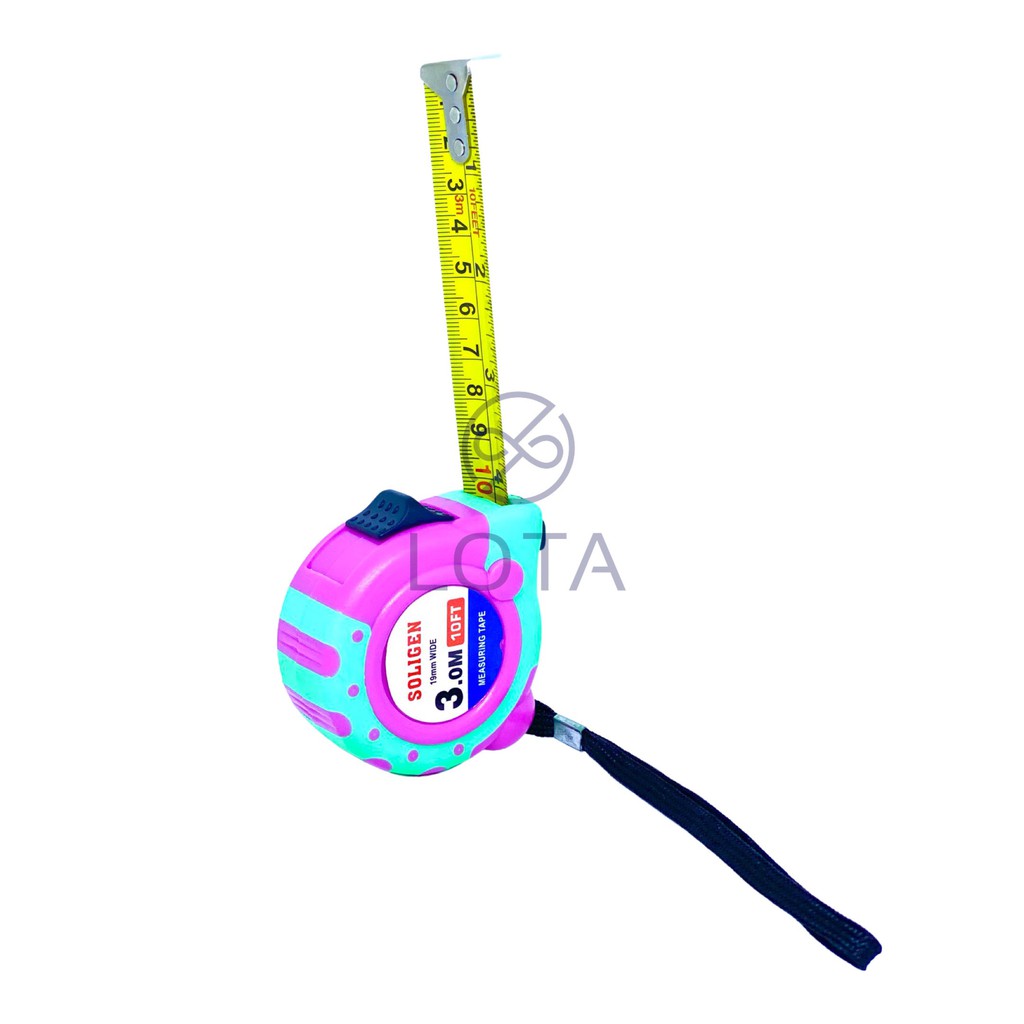 THƯỚC CUỘN 3M SOLIGEN, dụng cụ đo lường dây rút 3 met, đồ nghề thợ công trình, measuring tape 10ft 3 meter 10 feet xịn