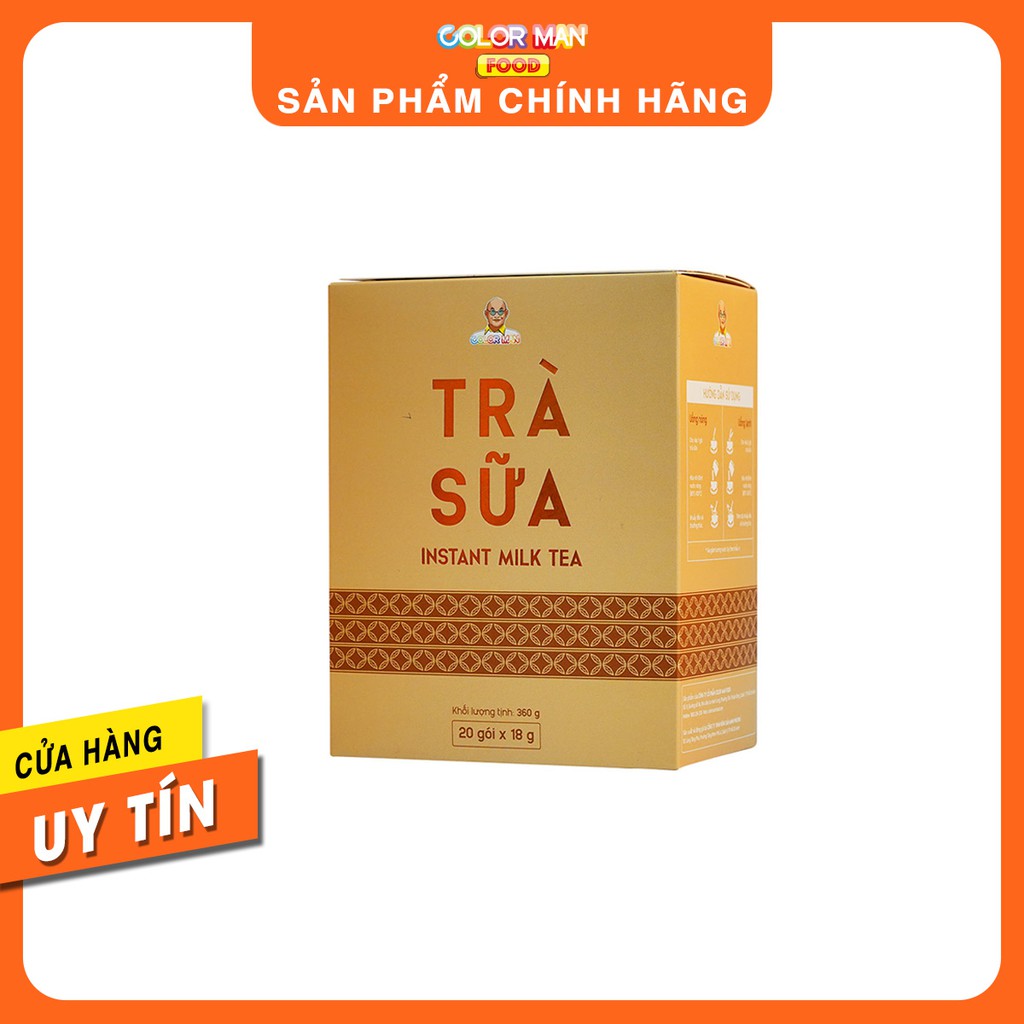 Trà Sữa Hòa Tan Color Man set 20 gói với thành phần bột kem béo cao cấp, trà đen sấy khô chuyên dùng pha trà sữa | BigBuy360 - bigbuy360.vn