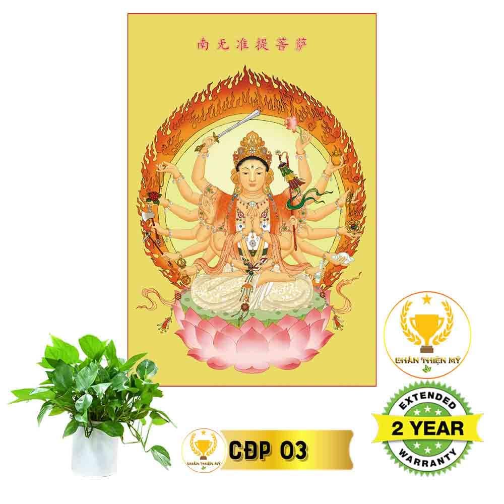 Tranh Chuẩn Đề Phật Mẫu có khung_CĐPK2