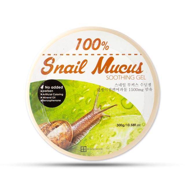 Gel dưỡng ốc sên Snail Mucus Hàn Quốc 300g (Hãng RA&GOWOORI)