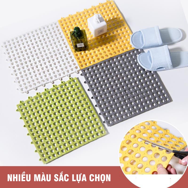 Miếng Lót Sàn Nhựa Chống Trơn Trượt Cho Nhà Tắm Hoặc Bếp Nhiều Màu Giá Rẻ Dễ Lắp Ráp